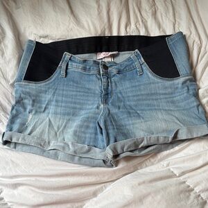 Isabel Maternity by Ingrid & Isabel Light Blue Jean Shorts